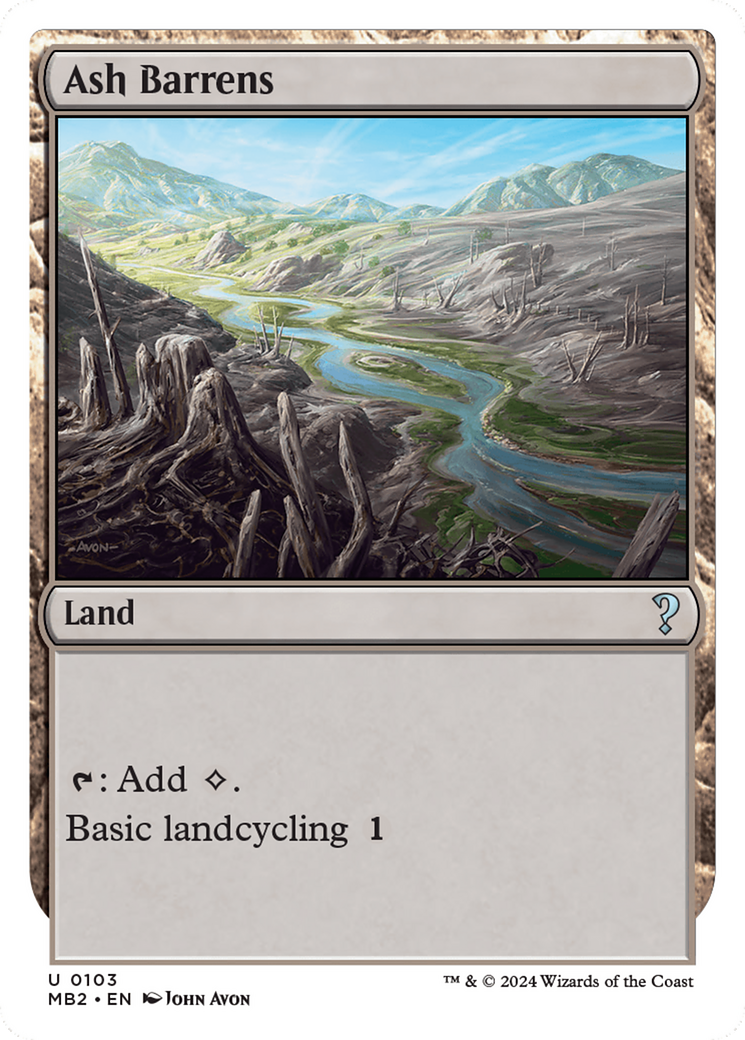 Ash Barrens (White Border) [Mystery Booster 2] | Amazing Games TCG