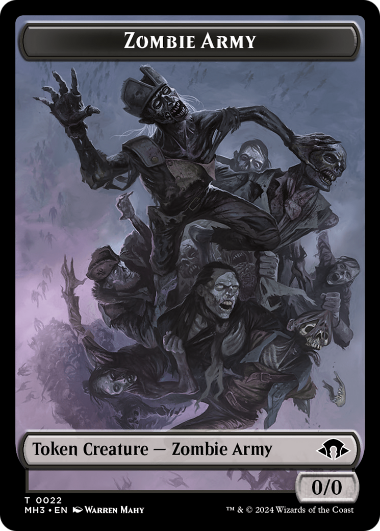 Servo // Zombie Army Double-Sided Token [Modern Horizons 3 Tokens] | Amazing Games TCG