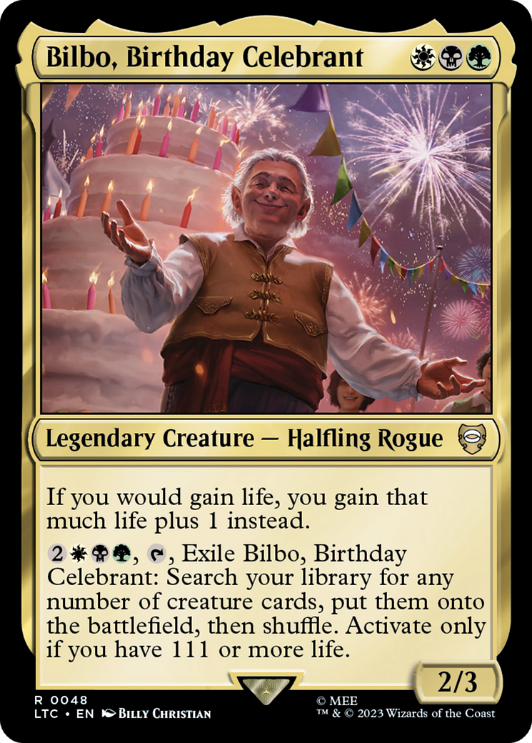 Bilbo, Birthday Celebrant [The Lord of the Rings: Tales of Middle-Earth Commander] | Amazing Games TCG