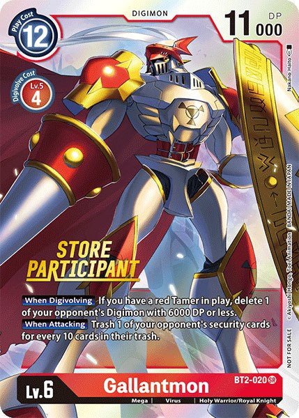 Gallantmon [BT2-020] (Store Participant) [Release Special Booster Promos] | Amazing Games TCG