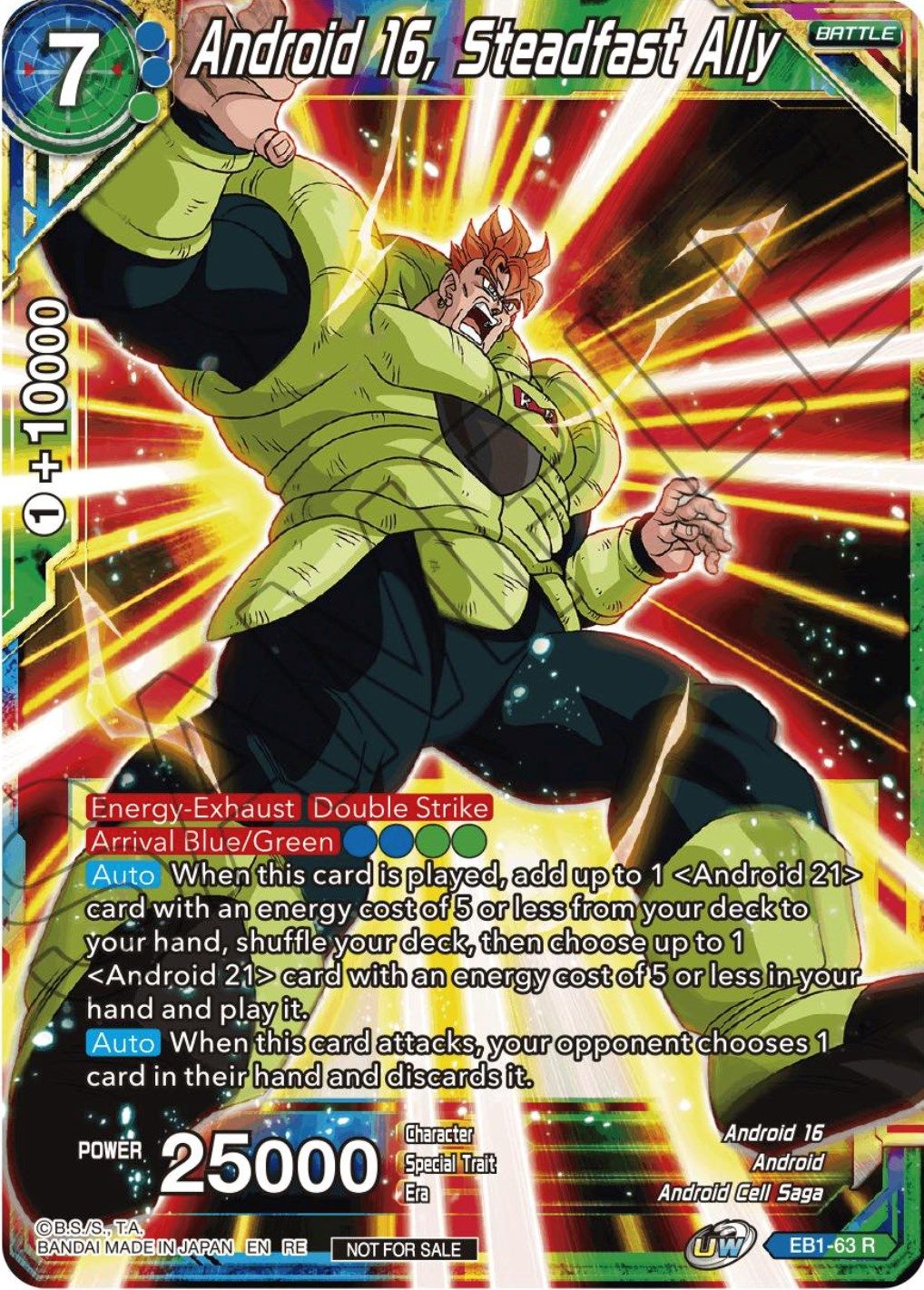 Android 16, Steadfast Ally (Championship Selection Pack 2023 Vol.1) (EB1-63) [Tournament Promotion Cards] | Amazing Games TCG