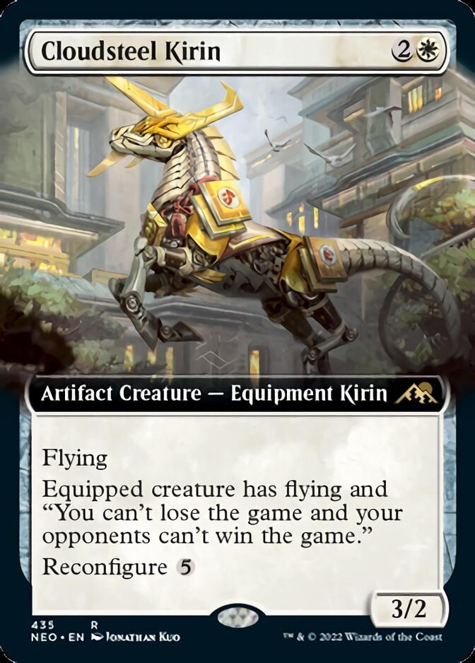 Cloudsteel Kirin (Extended Art) [Kamigawa: Neon Dynasty] | Amazing Games TCG