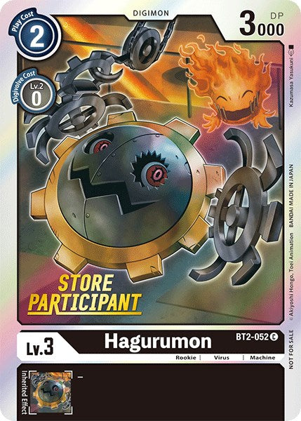 Hagurumon [BT2-052] (Store Participant) [Release Special Booster Promos] | Amazing Games TCG