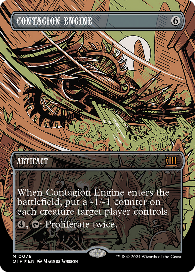 Contagion Engine (Textured Foil) [Outlaws of Thunder Junction: Breaking News] | Amazing Games TCG