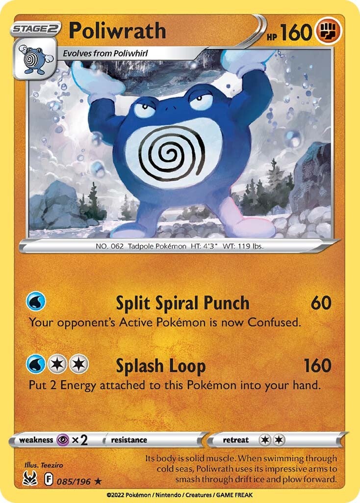 Poliwrath (085/196) [Sword & Shield: Lost Origin] | Amazing Games TCG