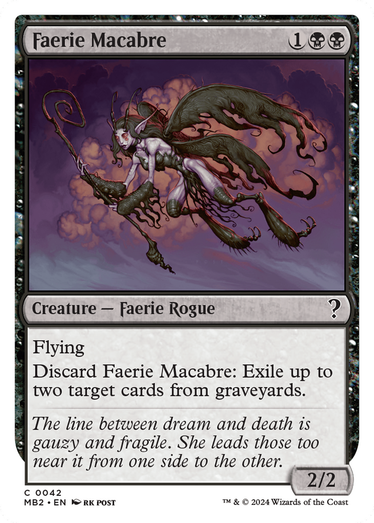 Faerie Macabre (White Border) [Mystery Booster 2] | Amazing Games TCG