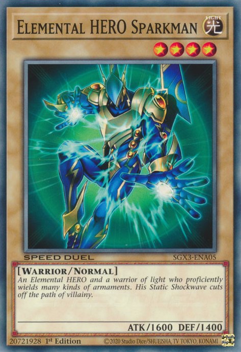 Elemental HERO Sparkman [SGX3-ENA05] Common | Amazing Games TCG