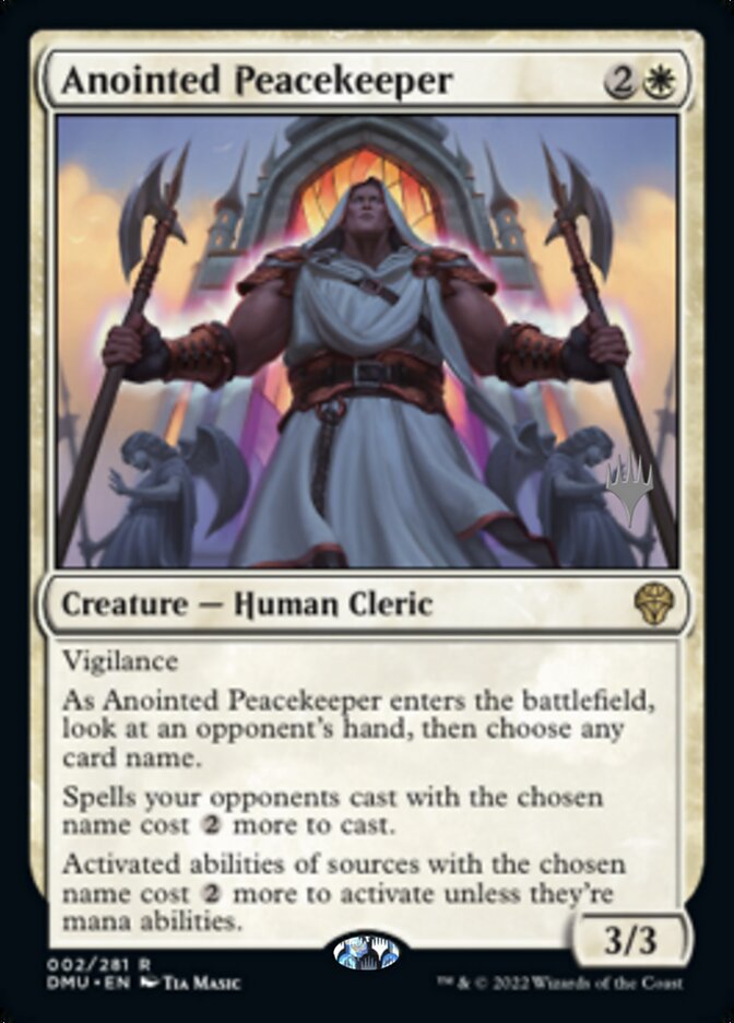 Anointed Peacekeeper (Promo Pack) [Dominaria United Promos] | Amazing Games TCG