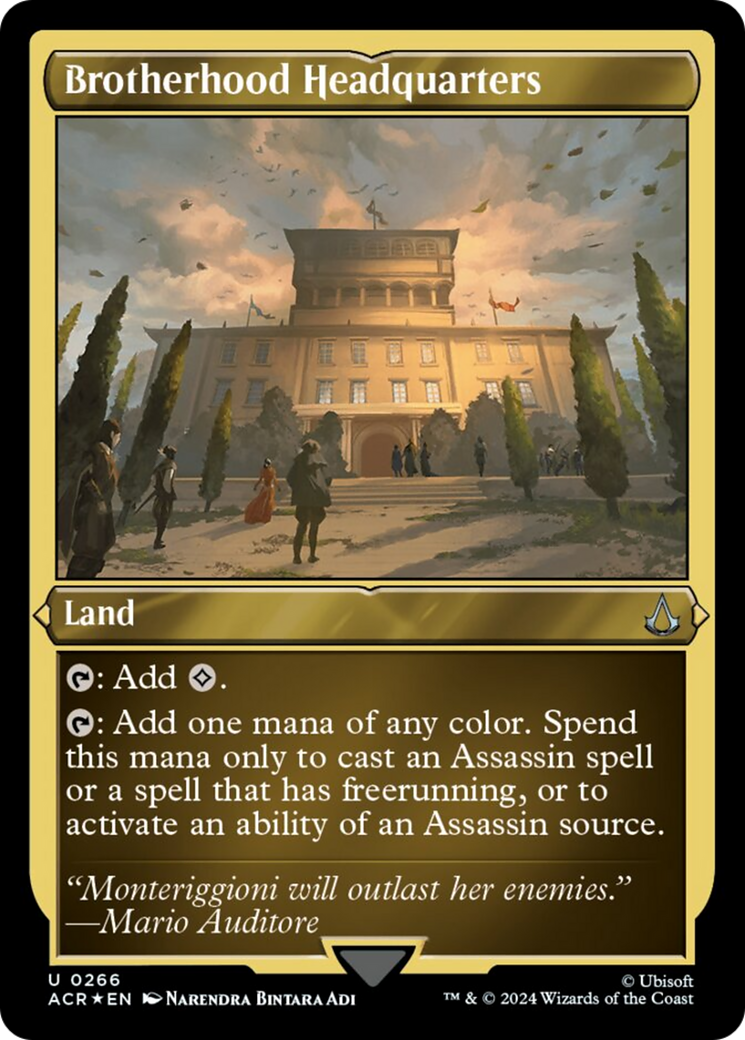 Brotherhood Headquarters (Foil Etched) [Assassin's Creed] | Amazing Games TCG