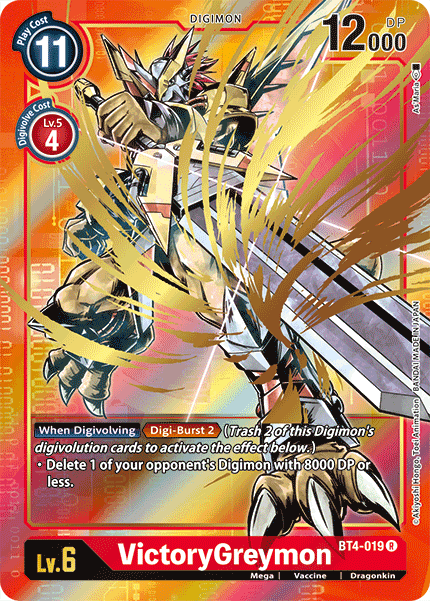 VictoryGreymon [BT4-019] (Alternate Art) [Great Legend] | Amazing Games TCG