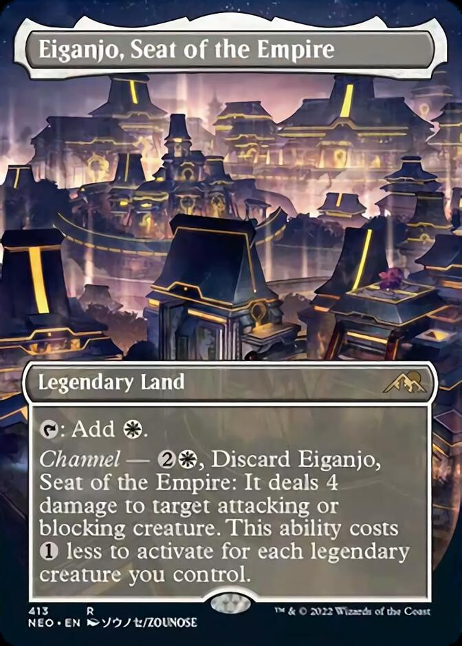 Eiganjo, Seat of the Empire (Borderless Alternate Art) [Kamigawa: Neon Dynasty] | Amazing Games TCG