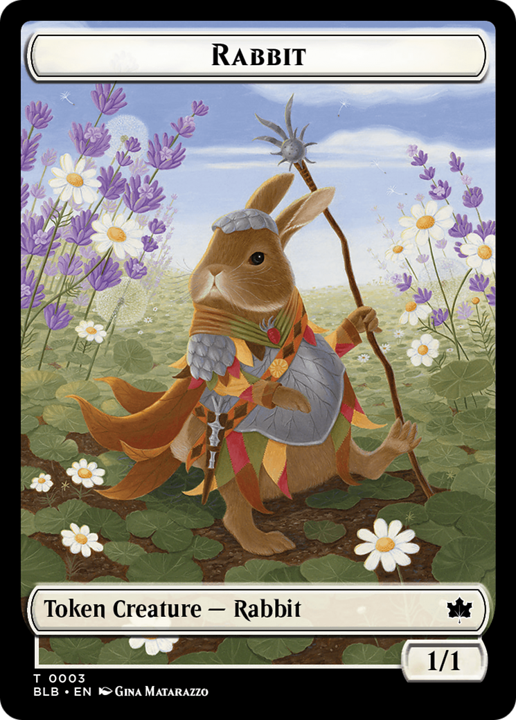 Rabbit // Flowerfoot Swordmaster Double-Sided Token [Bloomburrow Tokens] | Amazing Games TCG