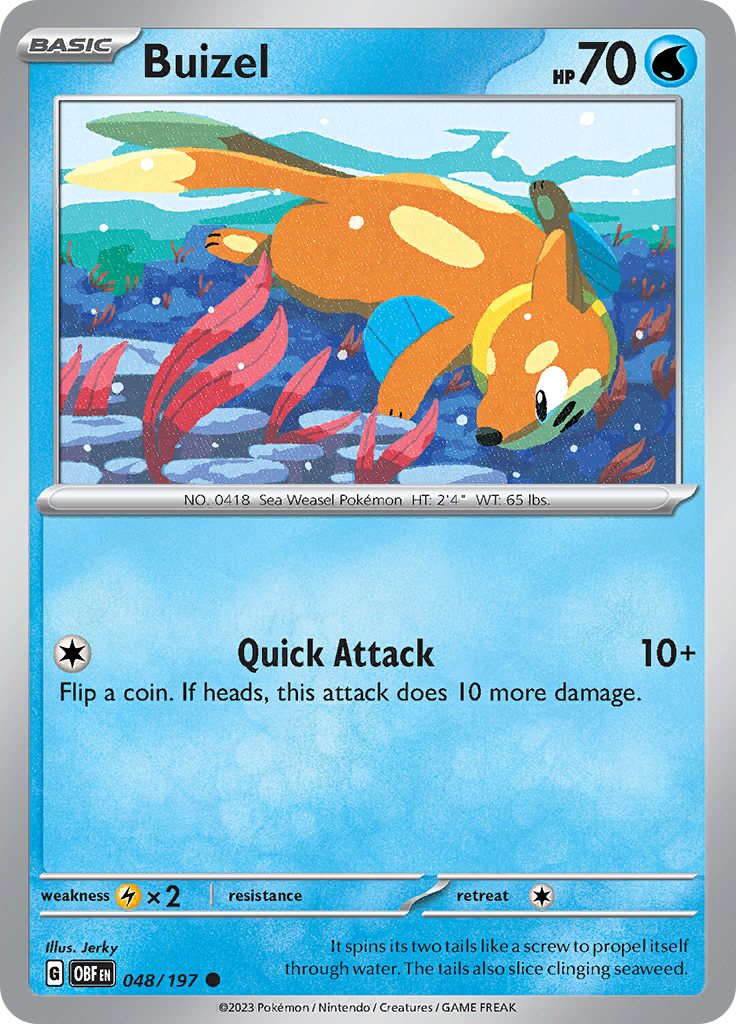 Buizel (048/197) [Scarlet & Violet: Obsidian Flames] | Amazing Games TCG