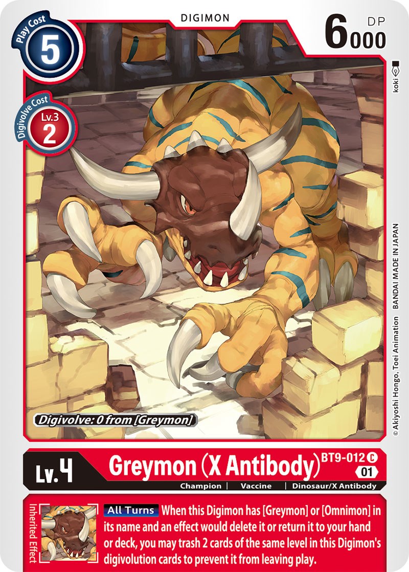 Greymon (X Antibody) [BT9-012] [X Record] | Amazing Games TCG