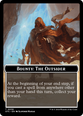 Bounty: The Outsider // Bounty Rules Double-Sided Token [Outlaws of Thunder Junction Commander Tokens] | Amazing Games TCG