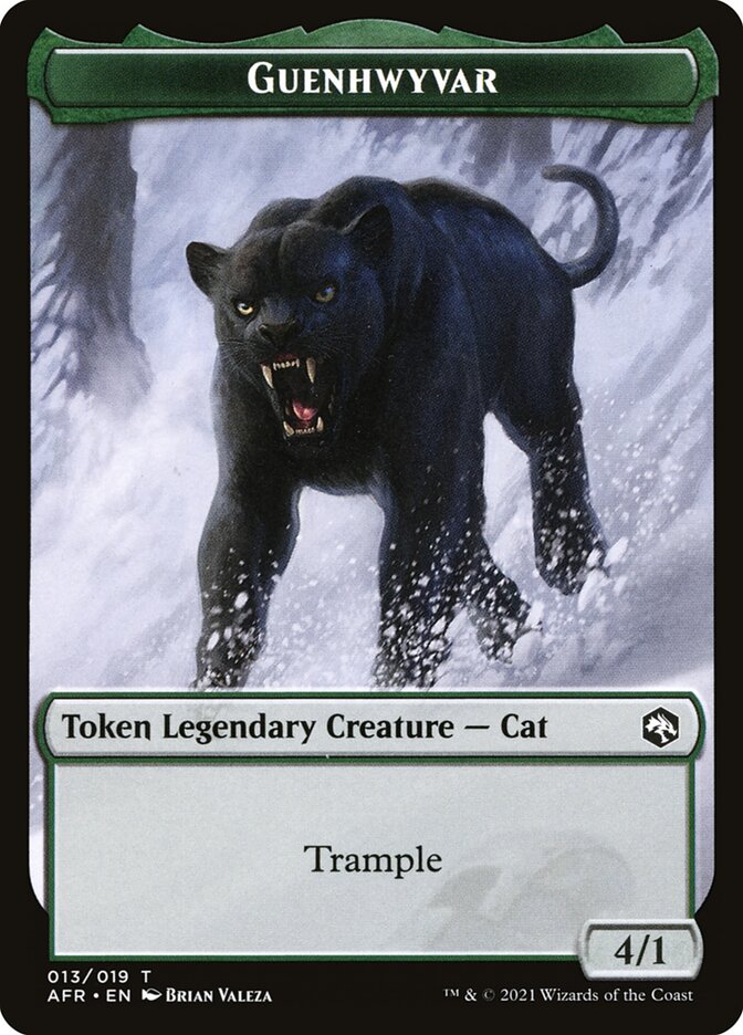 Wolf // Guenhwyvar Double-Sided Token [Dungeons & Dragons: Adventures in the Forgotten Realms Tokens] | Amazing Games TCG