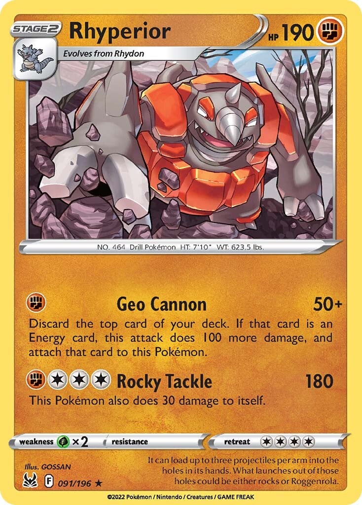 Rhyperior (091/196) [Sword & Shield: Lost Origin] | Amazing Games TCG