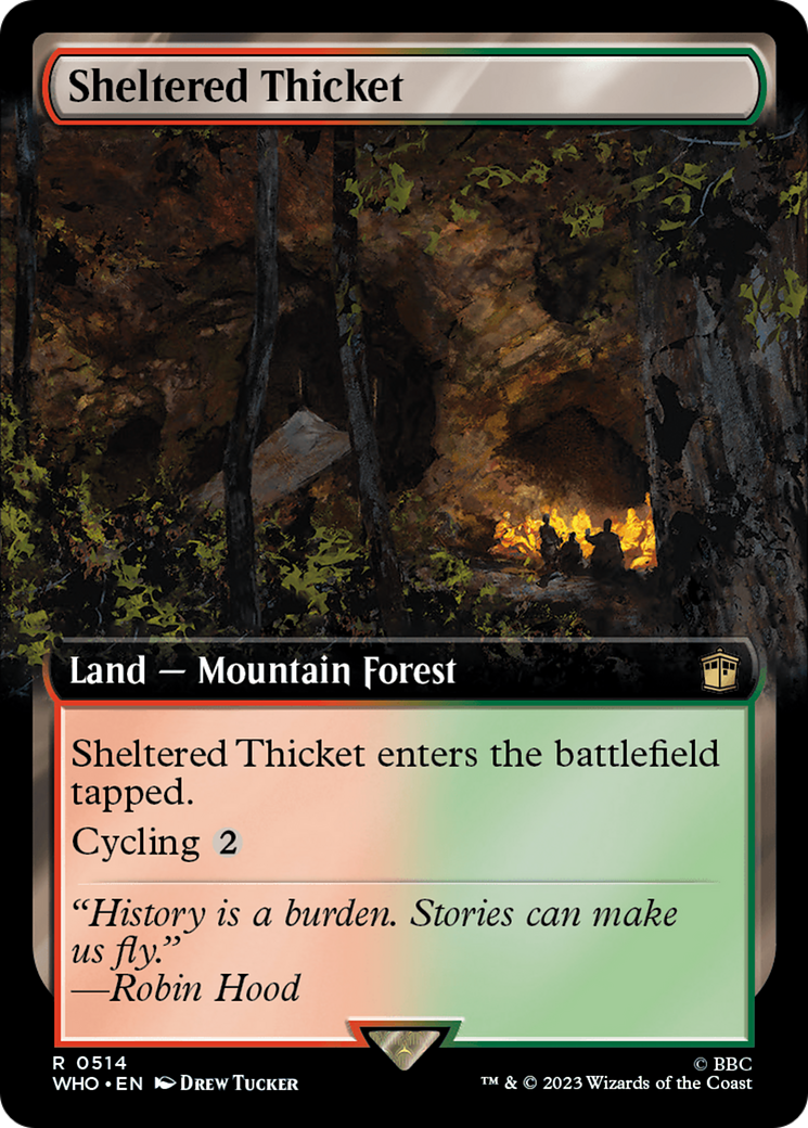 Sheltered Thicket (Extended Art) [Doctor Who] | Amazing Games TCG
