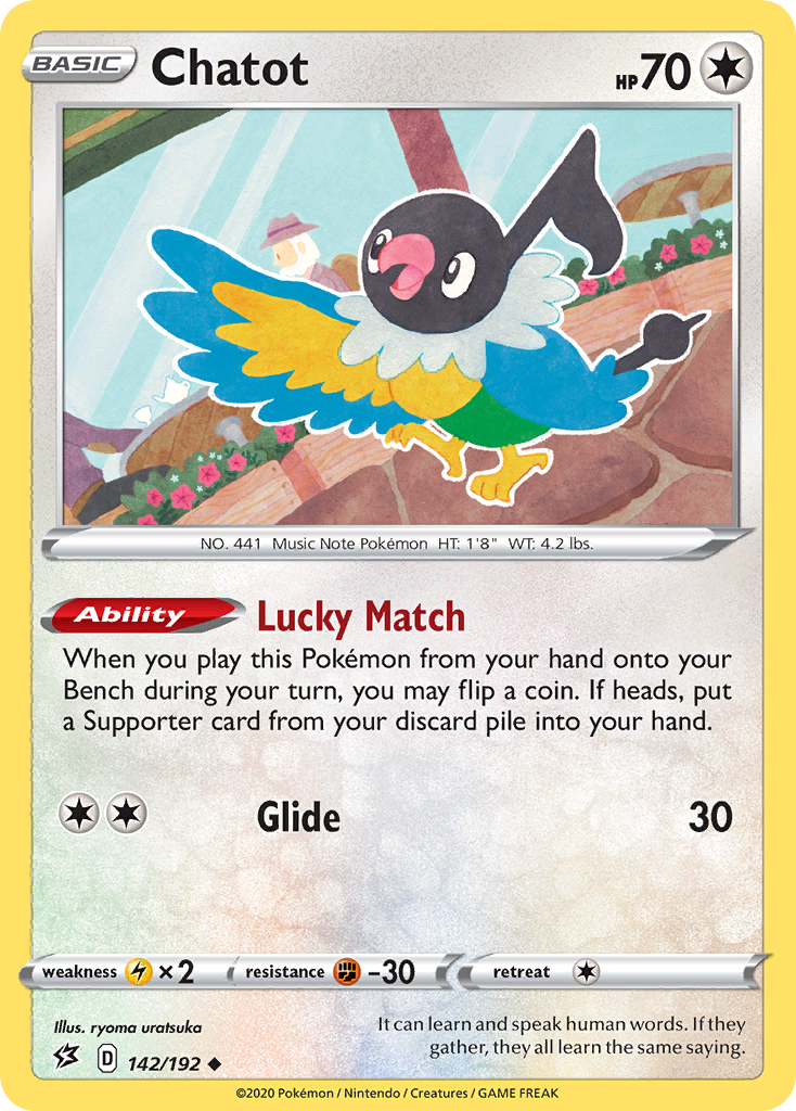 Chatot (142/192) [Sword & Shield: Rebel Clash] | Amazing Games TCG