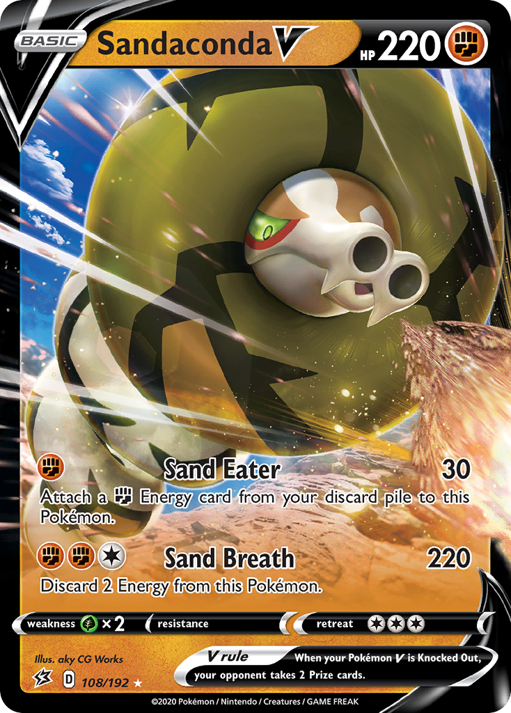 Sandaconda V (108/192) [Sword & Shield: Rebel Clash] | Amazing Games TCG