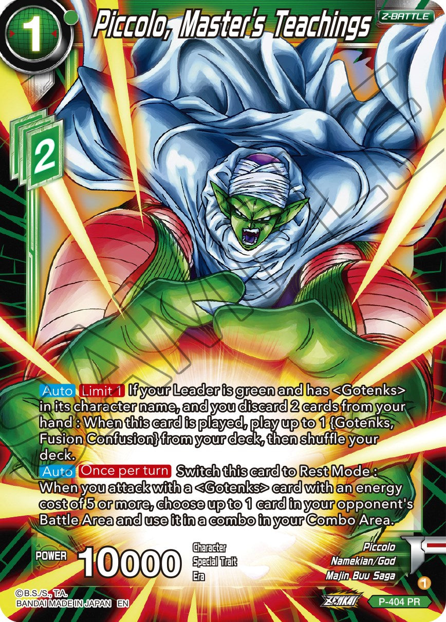 Piccolo, Master's Teachings (P-404) [Promotion Cards] | Amazing Games TCG