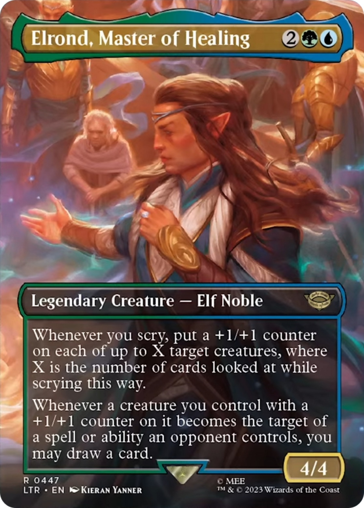 Elrond, Master of Healing (Borderless Alternate Art) [The Lord of the Rings: Tales of Middle-Earth] | Amazing Games TCG