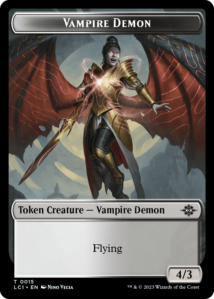 Vampire (0006) // Vampire Demon Double-Sided Token [The Lost Caverns of Ixalan Commander Tokens] | Amazing Games TCG