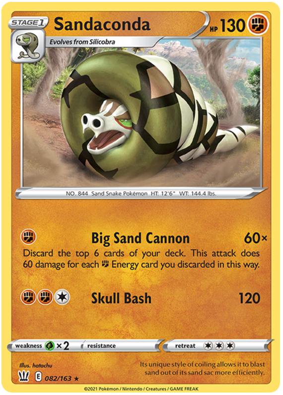 Sandaconda (082/163) [Sword & Shield: Battle Styles] | Amazing Games TCG