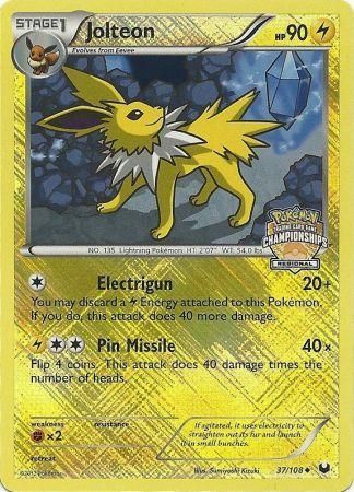 Jolteon (37/108) (Regional Championship) [League & Championship Cards] | Amazing Games TCG