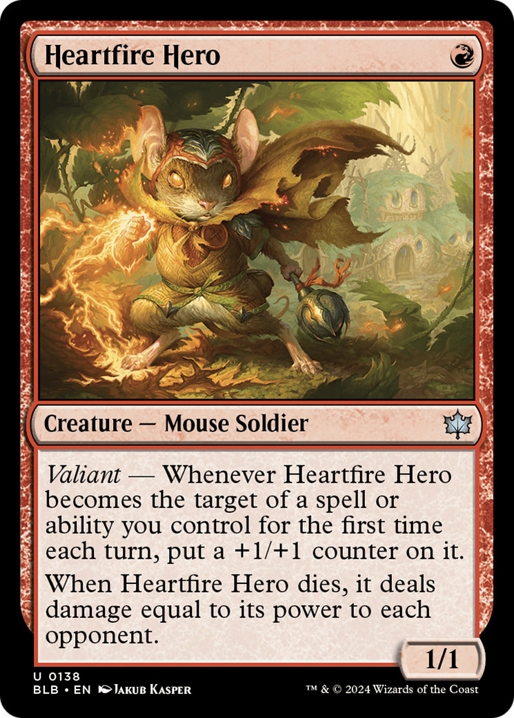 Heartfire Hero [Bloomburrow] | Amazing Games TCG