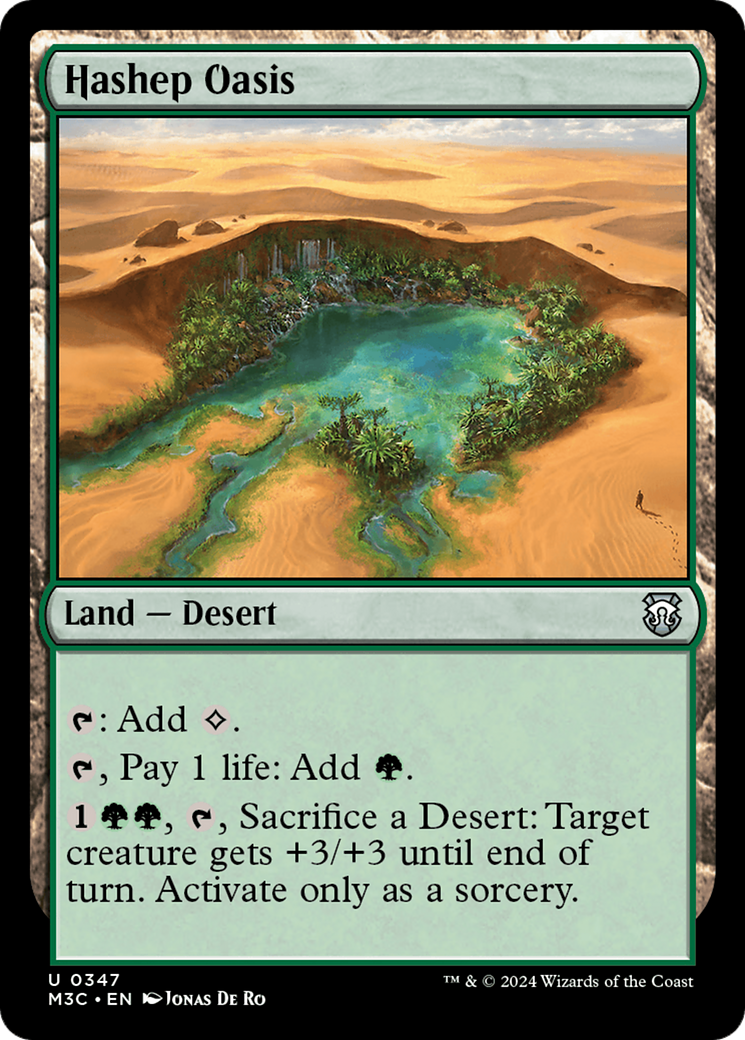 Hashep Oasis (Ripple Foil) [Modern Horizons 3 Commander] | Amazing Games TCG