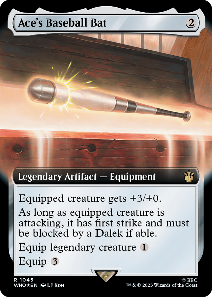 Ace's Baseball Bat (Extended Art) (Surge Foil) [Doctor Who] | Amazing Games TCG