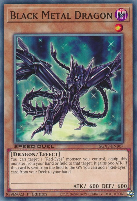 Black Metal Dragon [SGX3-ENB07] Common | Amazing Games TCG