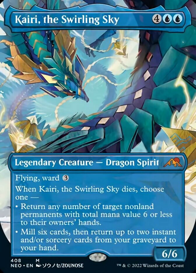 Kairi, the Swirling Sky (Borderless Alternate Art) [Kamigawa: Neon Dynasty] | Amazing Games TCG