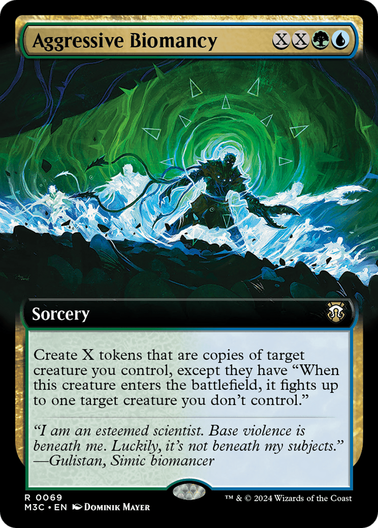 Aggressive Biomancy (Extended Art) (Ripple Foil) [Modern Horizons 3 Commander] | Amazing Games TCG