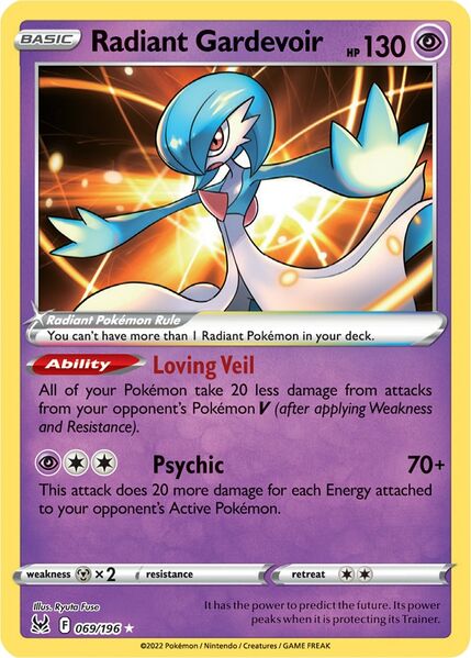 Radiant Gardevoir (069/196) [Prize Pack Series Three] | Amazing Games TCG