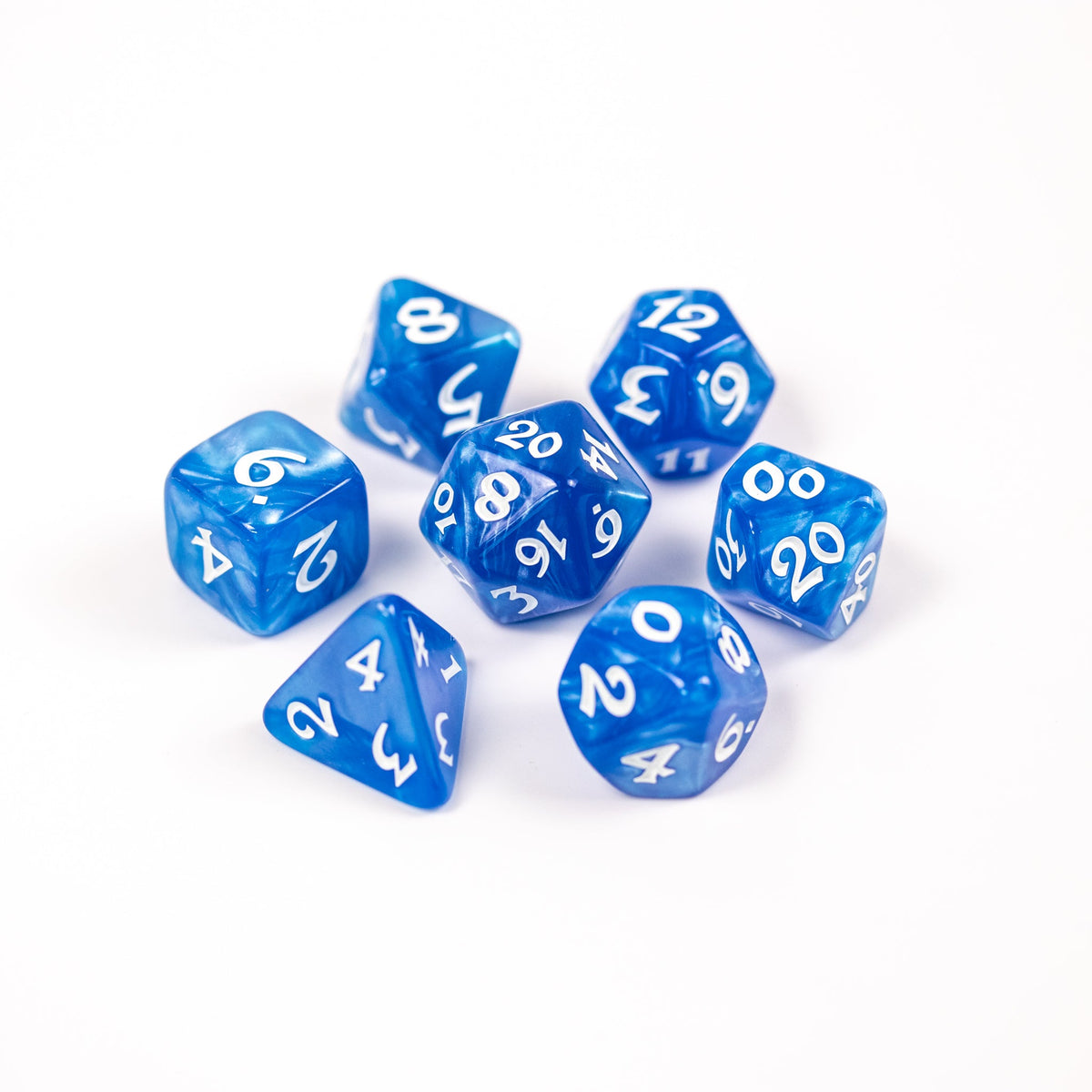 7pc RPG Set - Elessia Essentials - Blue | Amazing Games TCG