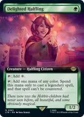 Delighted Halfling (Extended Art) [The Lord of the Rings: Tales of Middle-Earth] | Amazing Games TCG