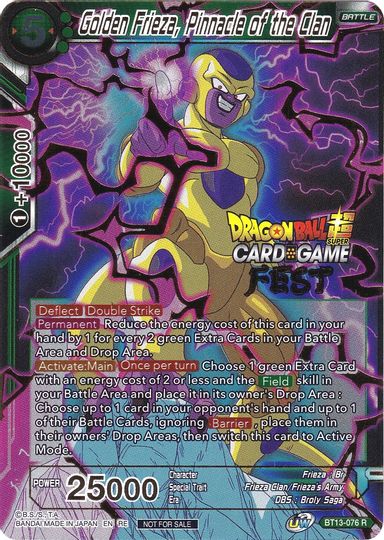 Golden Frieza, Pinnacle of the Clan (Card Game Fest 2022) (BT13-076) [Tournament Promotion Cards] | Amazing Games TCG