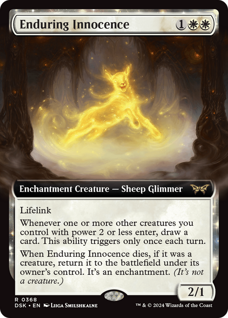 Enduring Innocence (Extended Art) [Duskmourn: House of Horror] | Amazing Games TCG