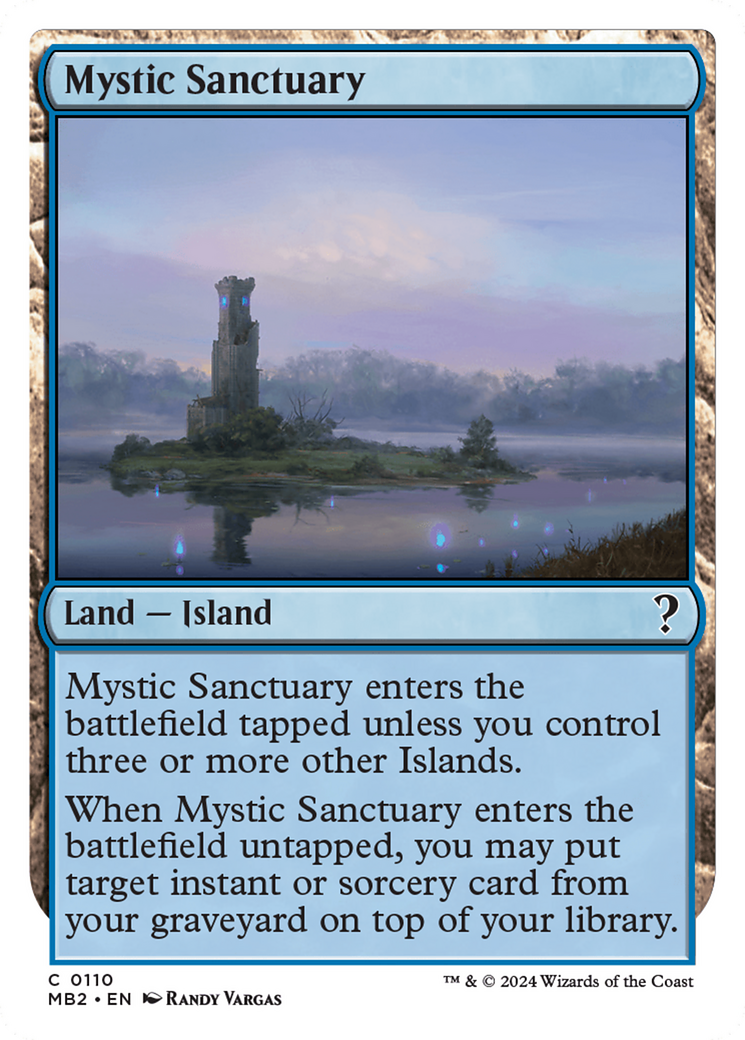 Mystic Sanctuary (White Border) [Mystery Booster 2] | Amazing Games TCG