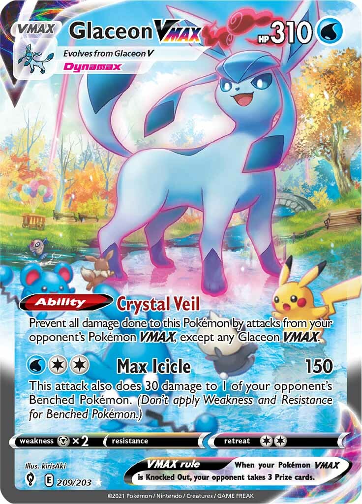 Glaceon VMAX (209/203) [Sword & Shield: Evolving Skies] | Amazing Games TCG