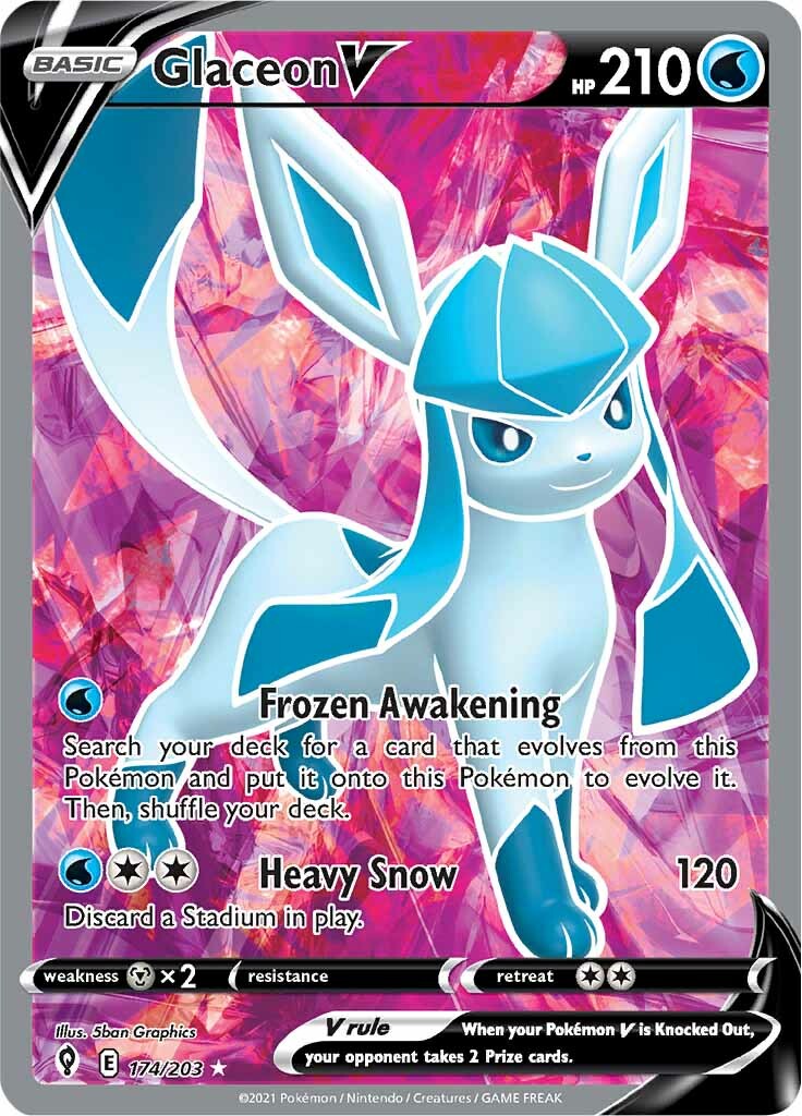 Glaceon V (174/203) [Sword & Shield: Evolving Skies] | Amazing Games TCG