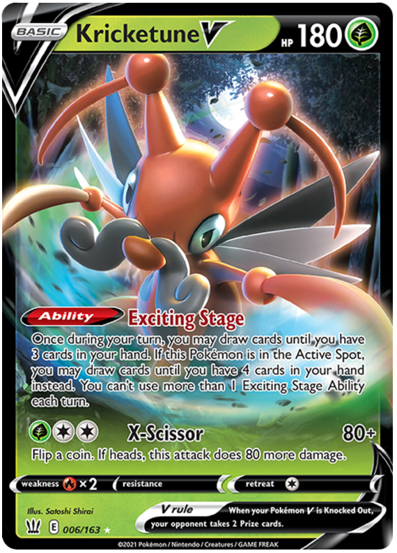 Kricketune V (006/163) [Sword & Shield: Battle Styles] | Amazing Games TCG