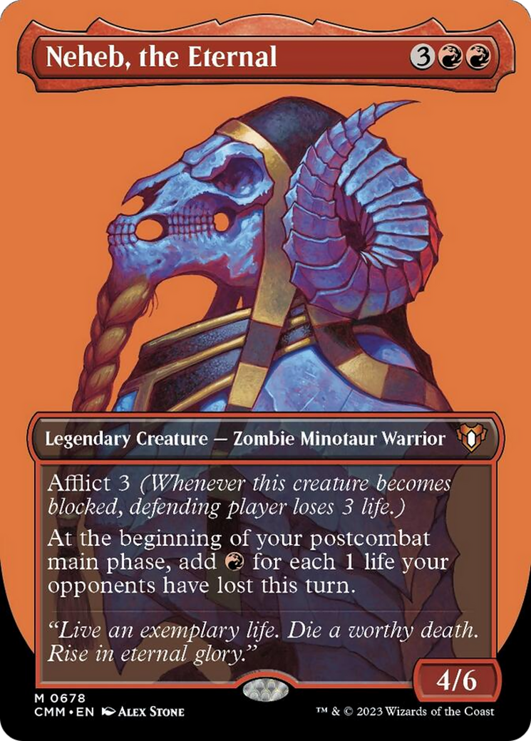 Neheb, the Eternal (Borderless Profile) [Commander Masters] | Amazing Games TCG