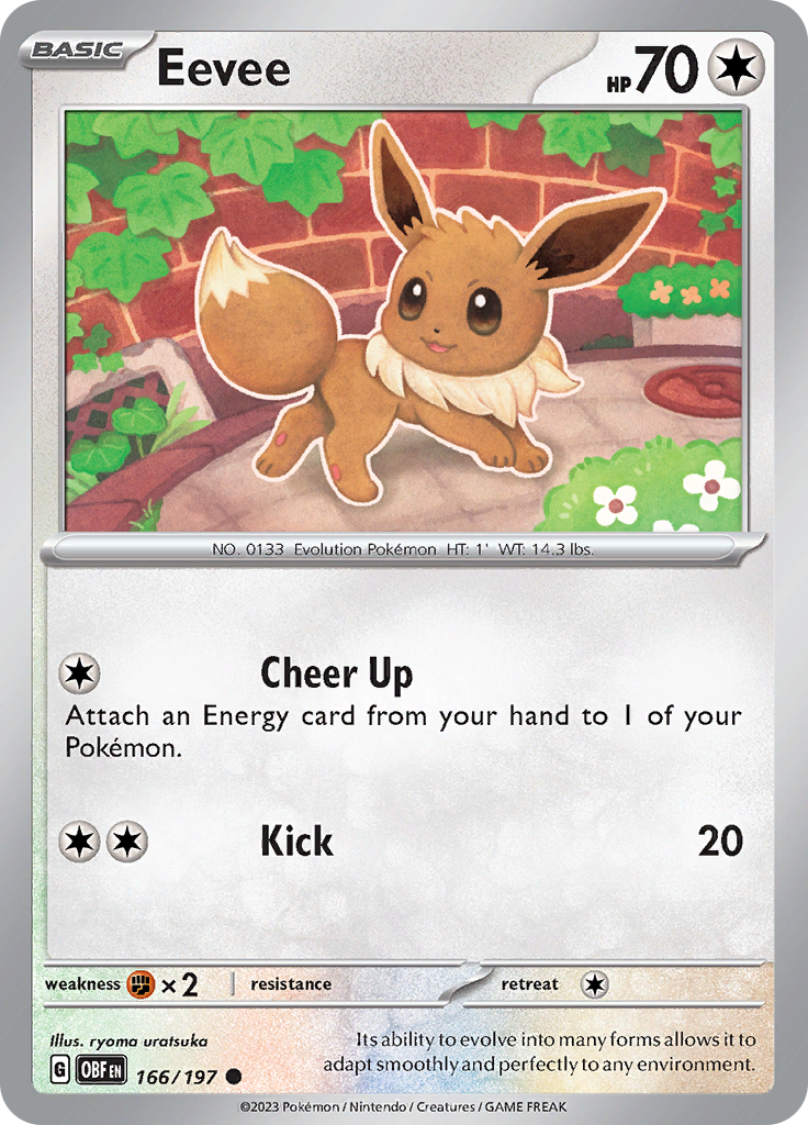 Eevee (166/197) [Scarlet & Violet: Obsidian Flames] | Amazing Games TCG