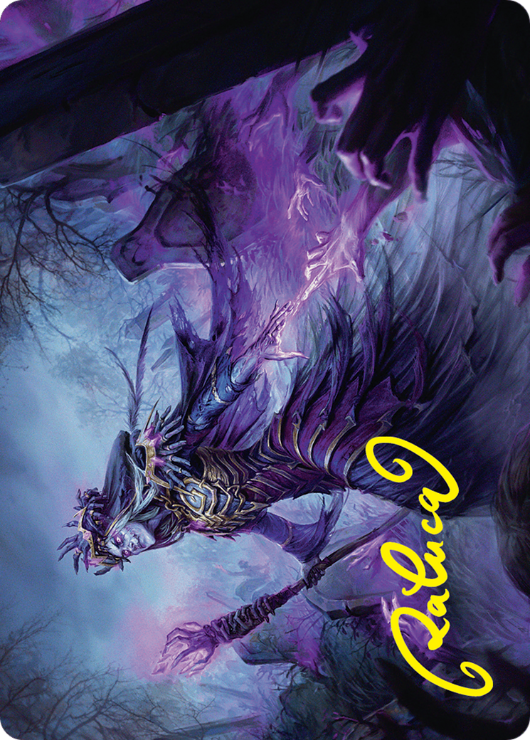 Zul Ashur, Lich Lord Art Card (10/54) (Gold-Stamped Signature) [Foundations Art Series] | Amazing Games TCG