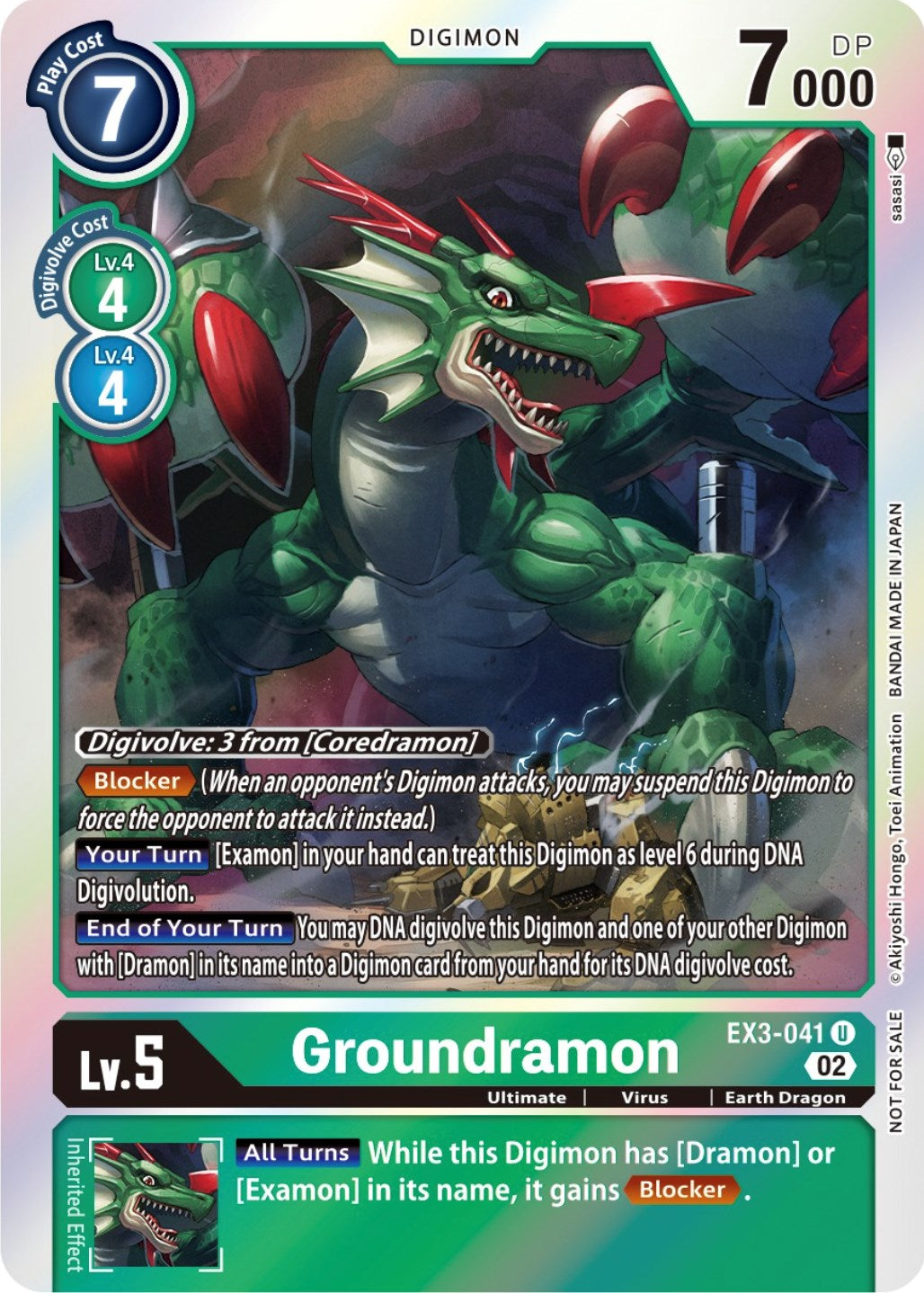 Groundramon [EX3-041] (Alternate Art) [Draconic Roar] | Amazing Games TCG