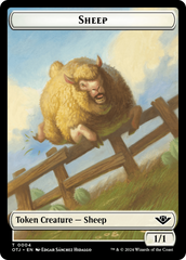 Sheep // Plot Double-Sided Token [Outlaws of Thunder Junction Tokens] | Amazing Games TCG