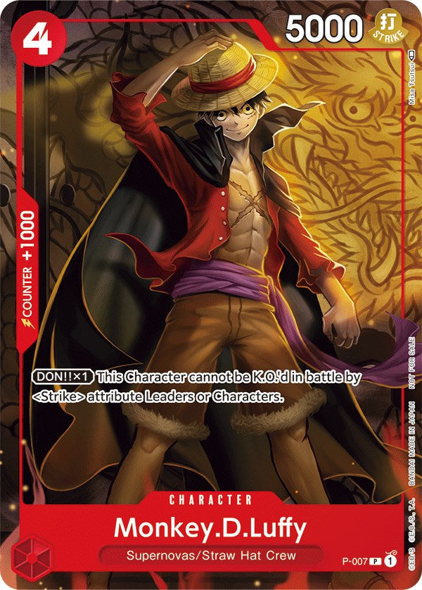 Monkey.D.Luffy (P-007) (Tournament Pack Vol. 1) [One Piece Promotion Cards] | Amazing Games TCG